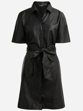 J.Crew Button Front Faux Leather Dress - size Medium